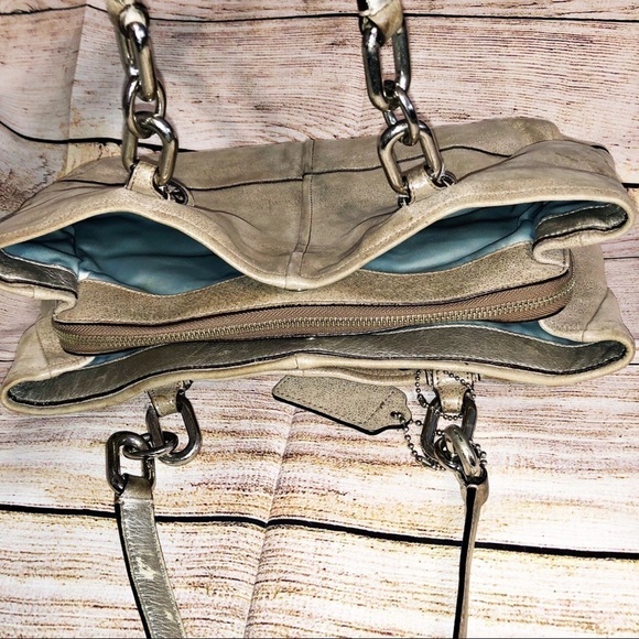 COACH Chelsea Metallic Sparkle Hobo Purse - Picture 6 of 9